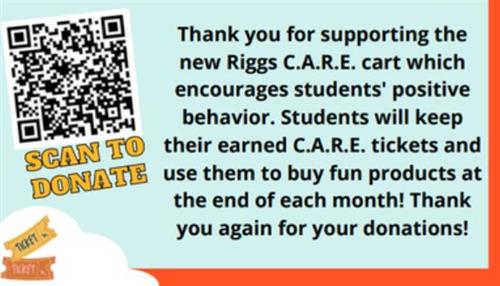 Scan the QR code to donate to our CARE cart 